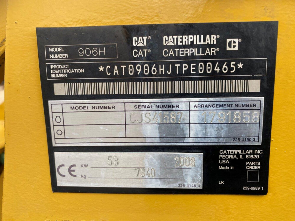 Caterpillar 906H wiellader 35km/h Speede