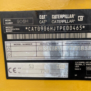 Caterpillar 906H wiellader 35km/h Speede