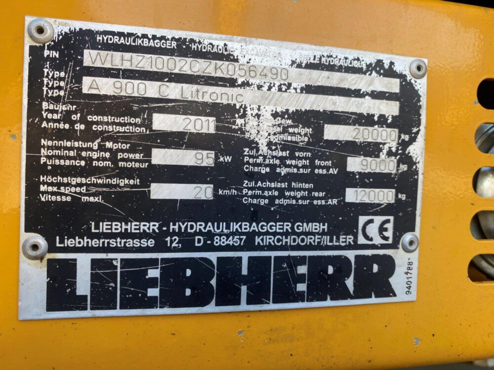 Liebherr A900C mobiele graafmachine