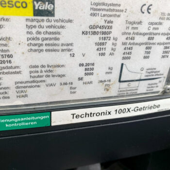Yale GDP45 VX6 heftruck triplo + SS + FP