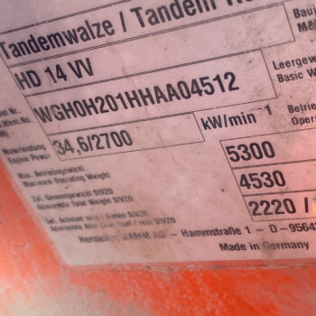 Hamm HD14 VV tandemwals