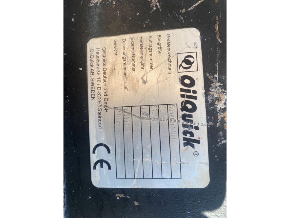 OilQuick OQ80 Koppel plaat