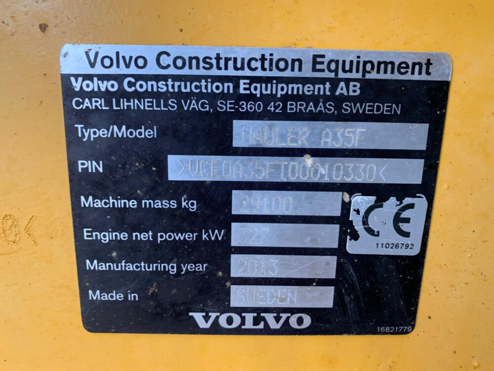 Volvo A35F 6×6 dumper