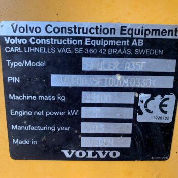 Volvo A35F 6×6 dumper