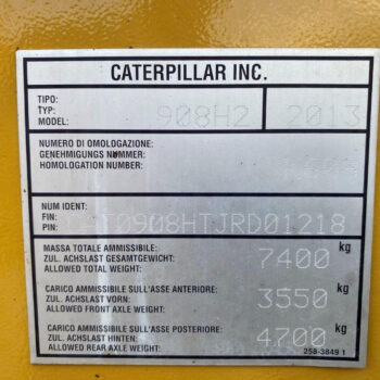Caterpillar 908H2 wiellader