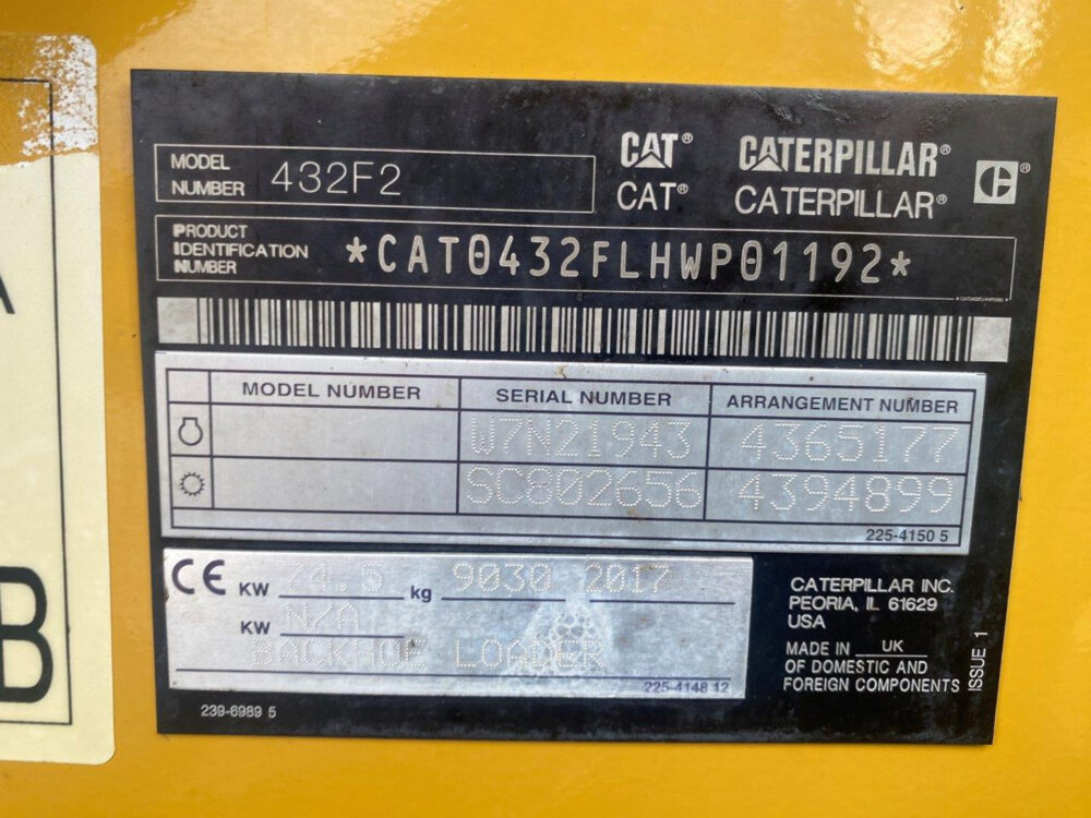 Caterpillar 432F2 graaflaad combinatie