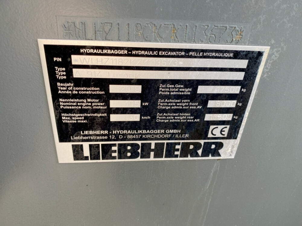 Liebherr A914  mobiele graafmachi