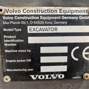 Volvo EC 250 DNL rupsgraafmachine