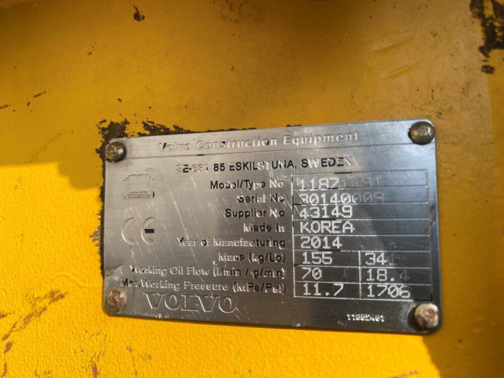 Volvo ECR38 minigraafmachine