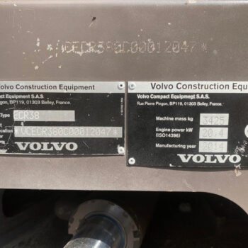 Volvo ECR38 minigraafmachine