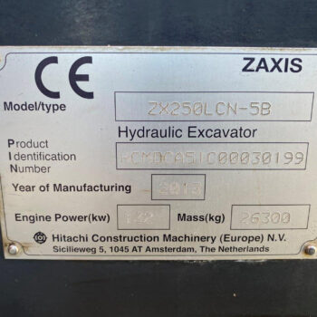 Hitachi ZX250 LCN-5 rupsgraafmachine