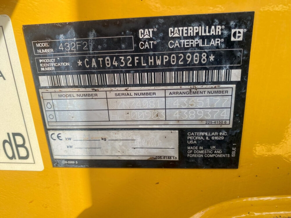 Caterpillar 432F2 graaflaad combinatie
