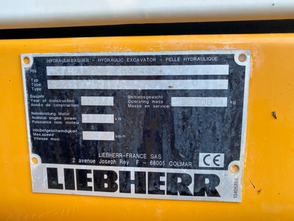 Liebherr R920 NLC compact rupsgraafmach
