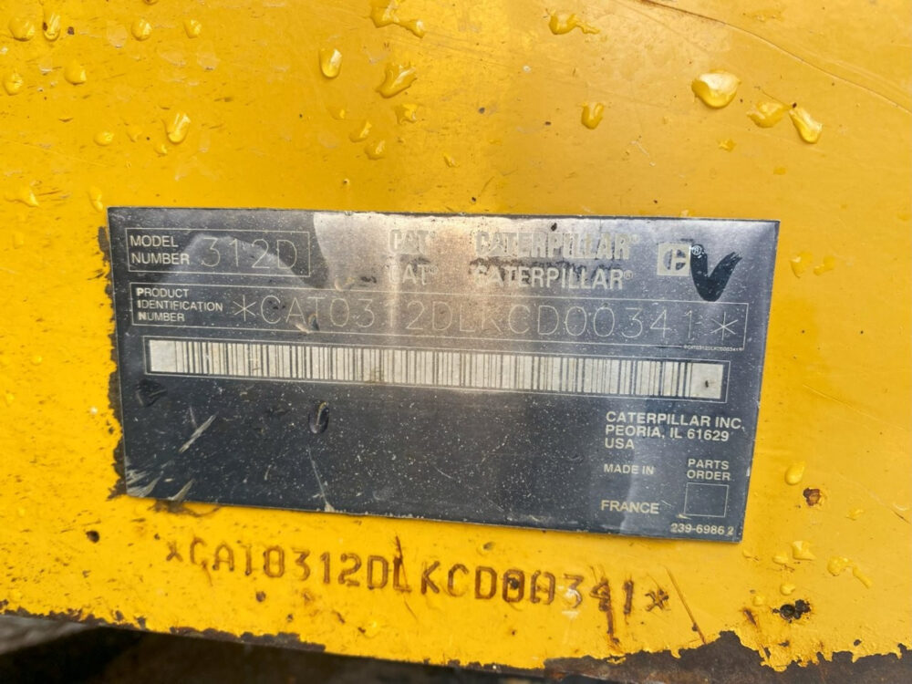 Caterpillar 312 DL rupsgraafmachine