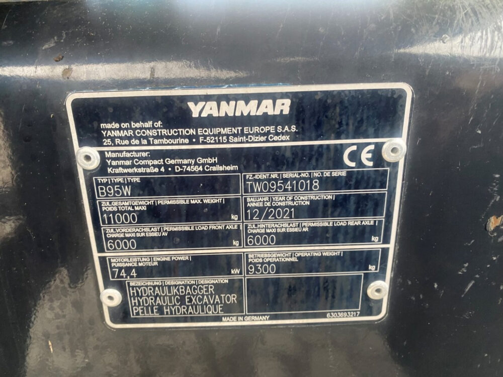 Yanmar B95W mobiele graafmachine