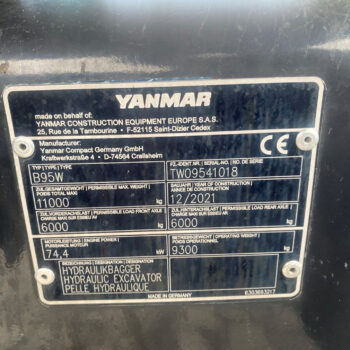 Yanmar B95W mobiele graafmachine