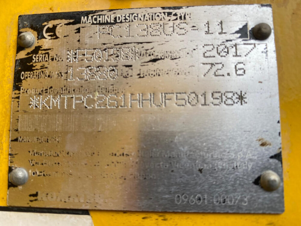 Komatsu PC138US-11 rupsgraafmachine