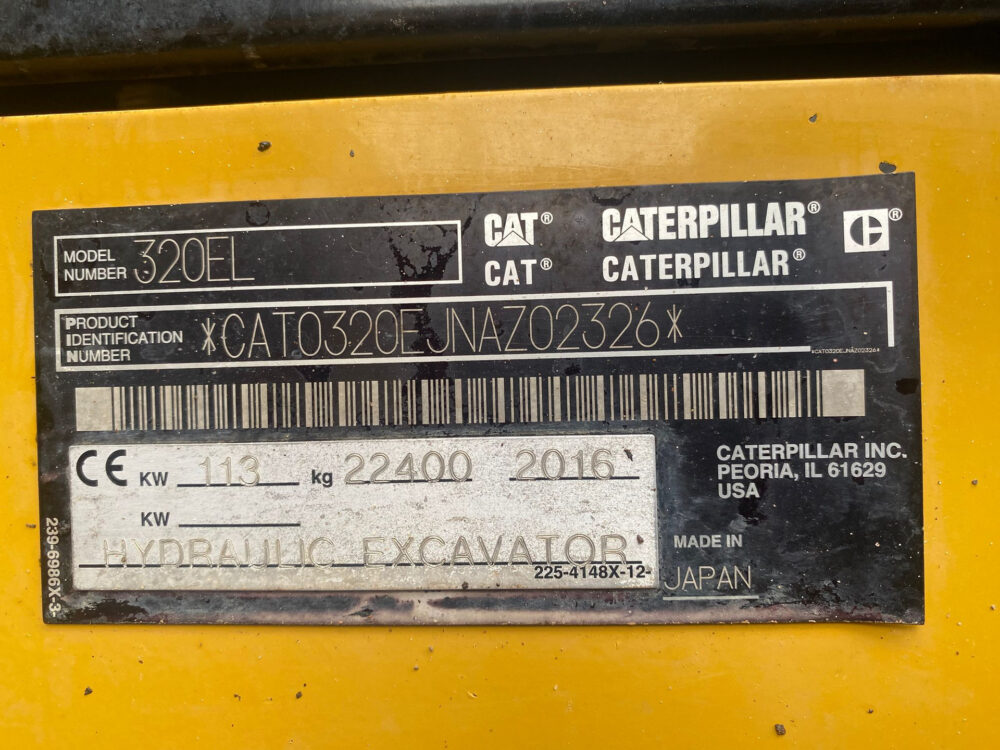 Caterpillar 320 EL rupsgraafmachine