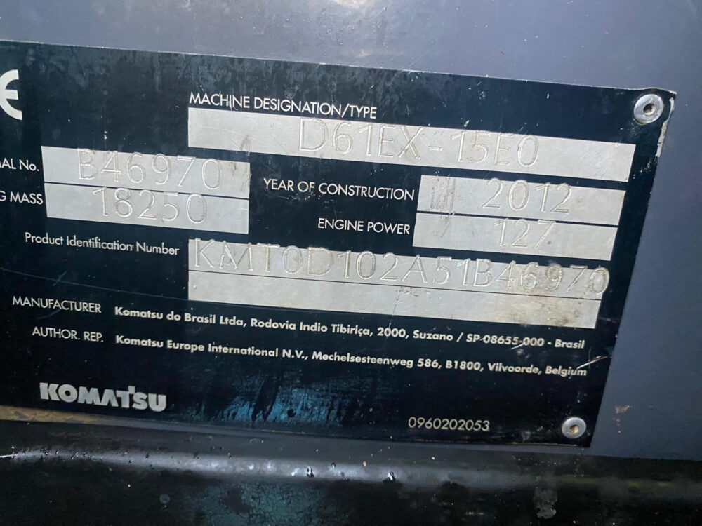 Komatsu D61 EX-15E0 bulldozer