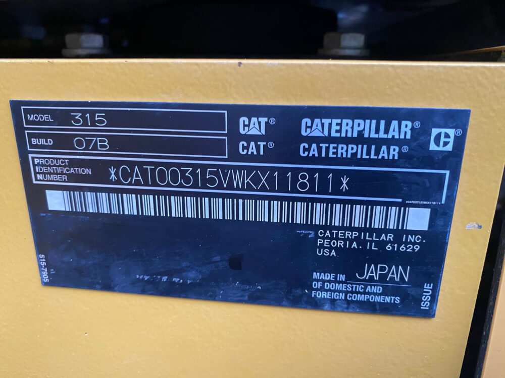Caterpillar 315 07B NG rupsgraafmachine
