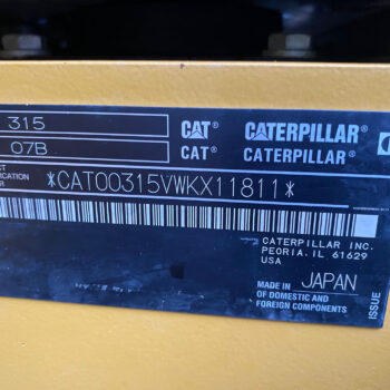 Caterpillar 315 07B NG rupsgraafmachine