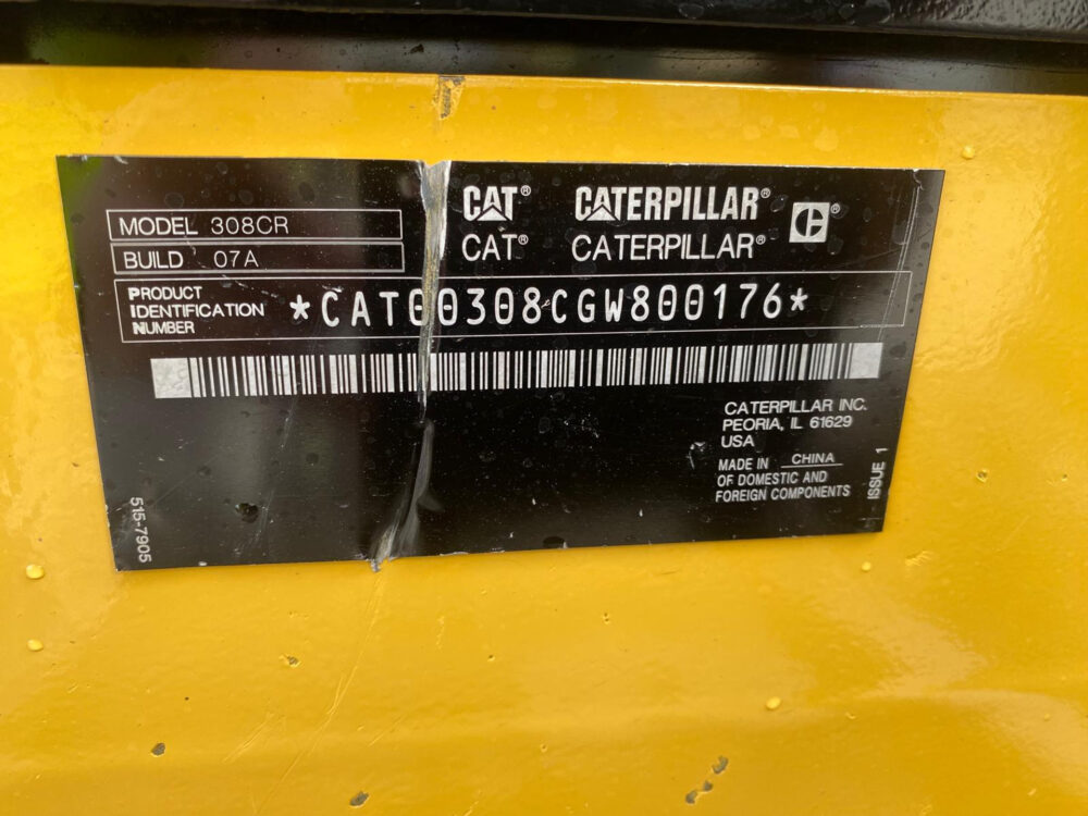 Caterpillar 308 CR Next Gen midigraver