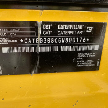 Caterpillar 308 CR Next Gen midigraver