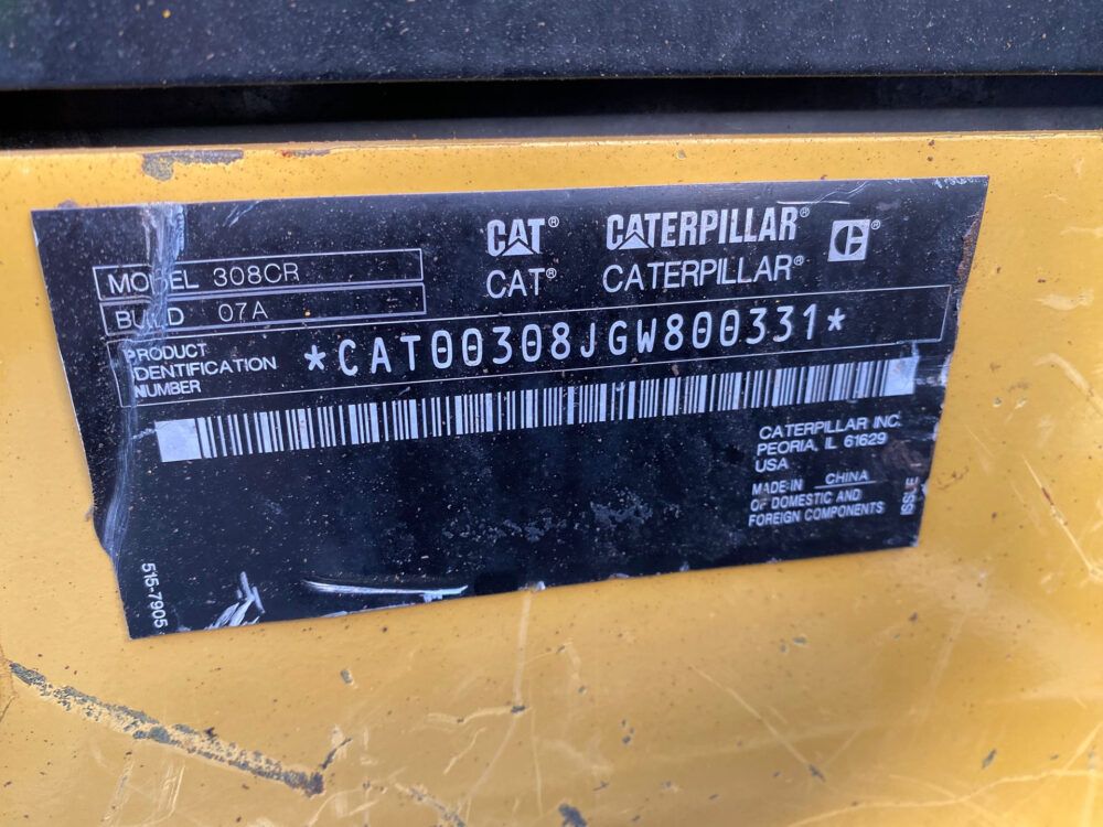 Caterpillar 308 CR Next Gen midigraver
