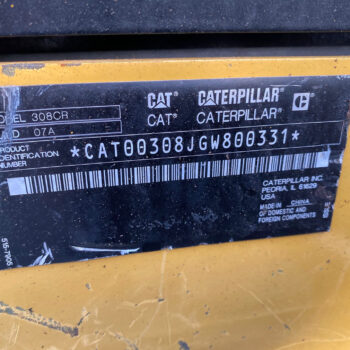 Caterpillar 308 CR Next Gen midigraver
