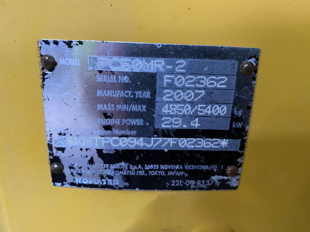 Komatsu PC50 MR-2 minigraver