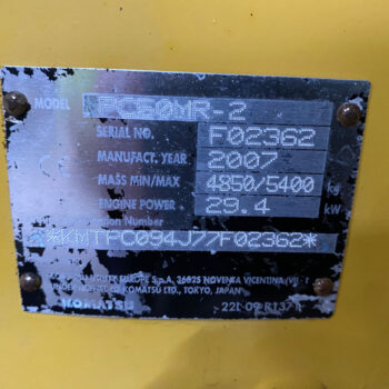 Komatsu PC50 MR-2 minigraver