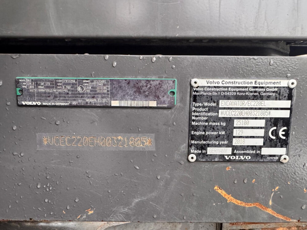 Volvo EC220EL rupsgraafmachine