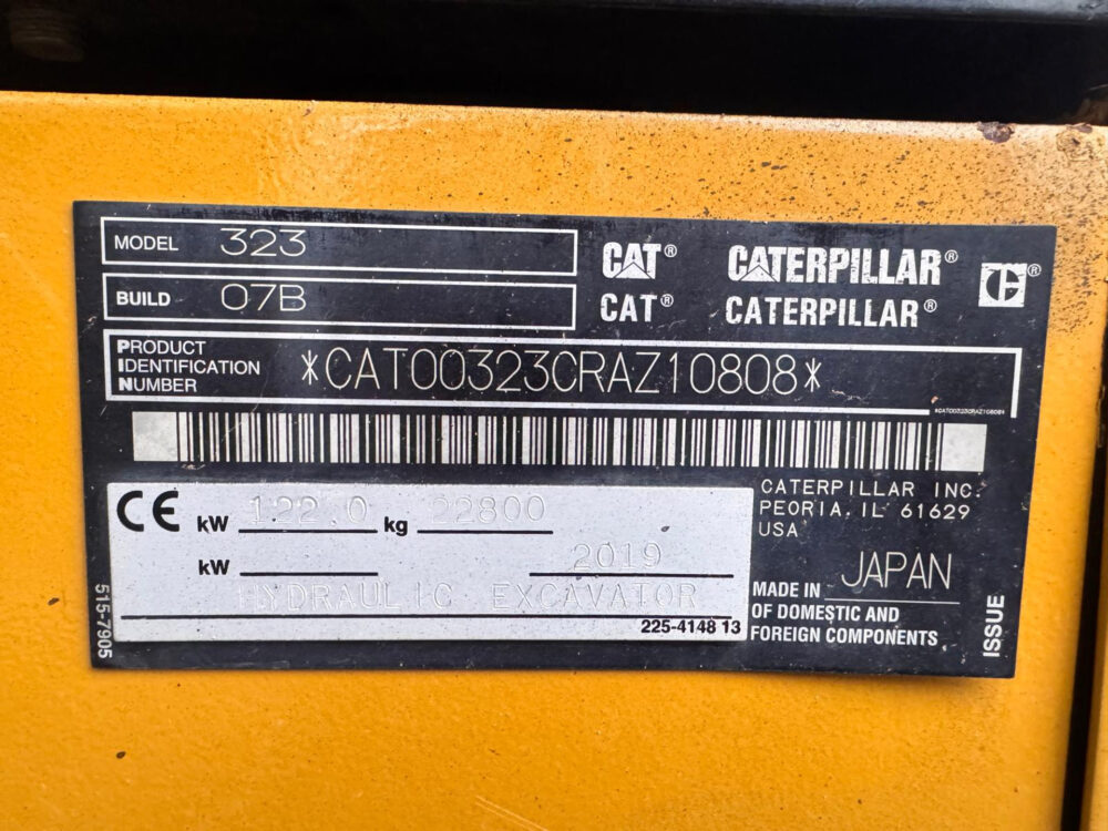 Caterpillar 323 07B rupsgraafmachine
