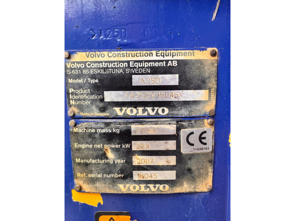 Volvo A25D 6×6 knikdumper