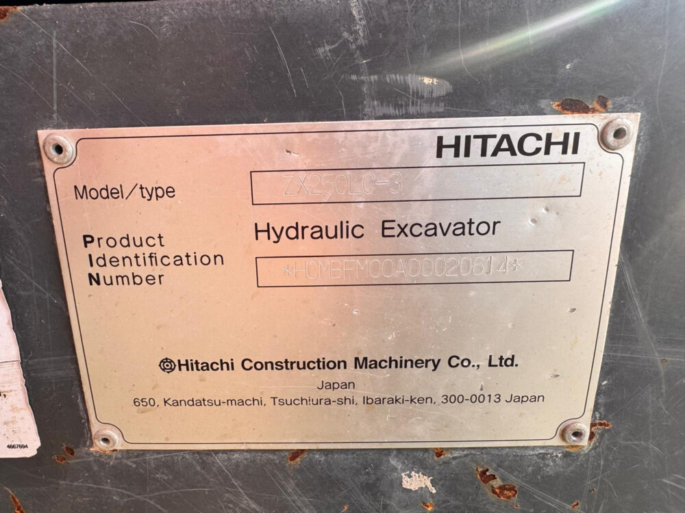Hitachi ZX250 LC-3 rupsgraafmachine