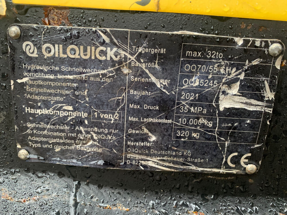 Oil Quick OQ70-55 Coupler ex CAT330F