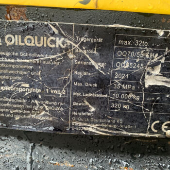 Oil Quick OQ70-55 Coupler ex CAT330F