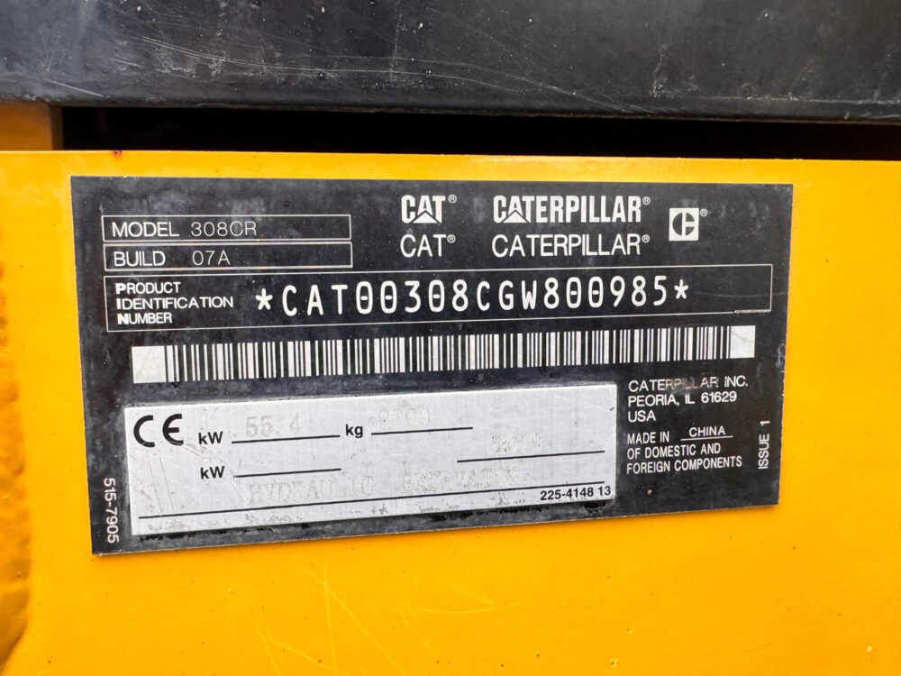 Caterpillar 308 CR Next Gen midigraver