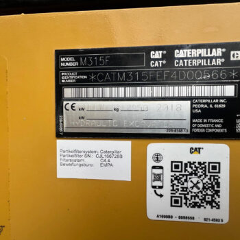 Caterpillar M315F mobiele graafmachine