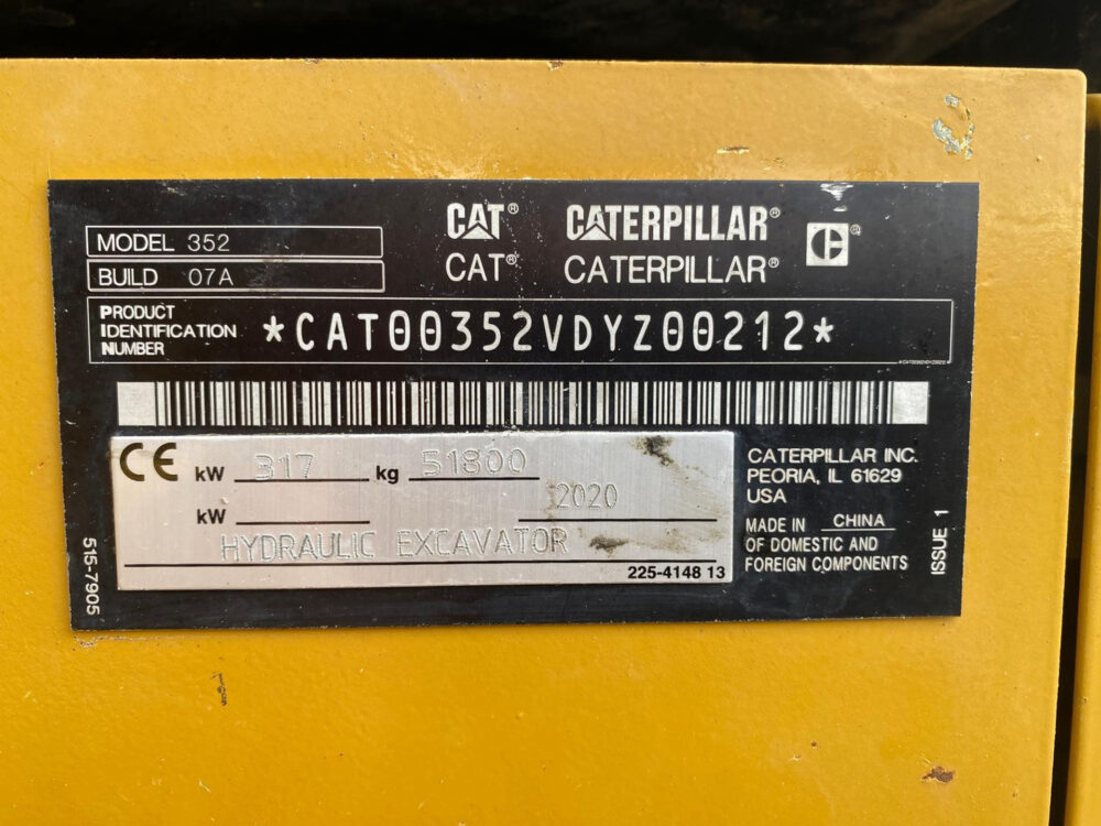 Caterpillar 352 – 07 rupsgraafmachine