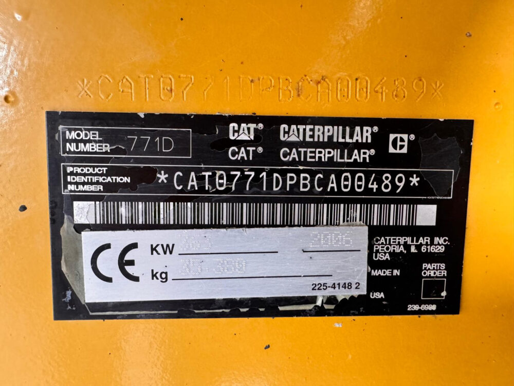 Caterpillar 771D dumper REBUILD and CE!!