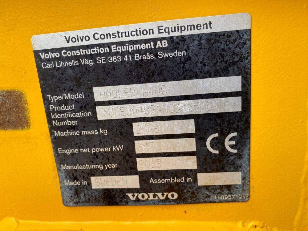 Volvo A40G 6×6 dumper