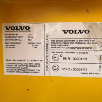 Volvo A40G 6×6 dumper