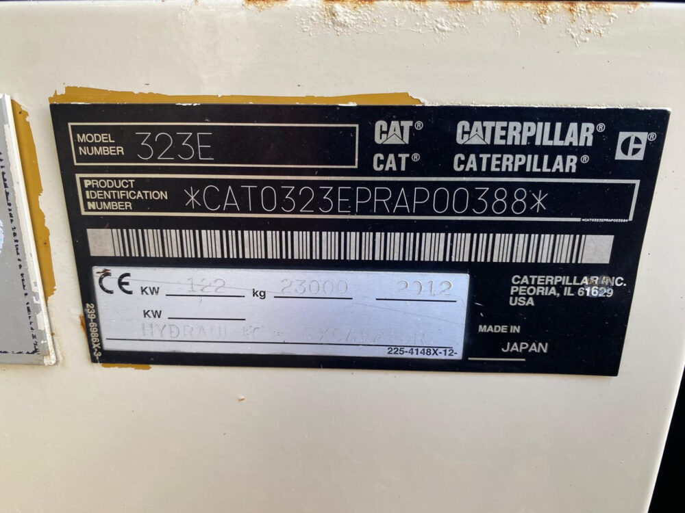 Caterpillar 323 EL rupsgraafmachine