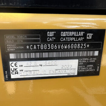Caterpillar 306 CR minigraver