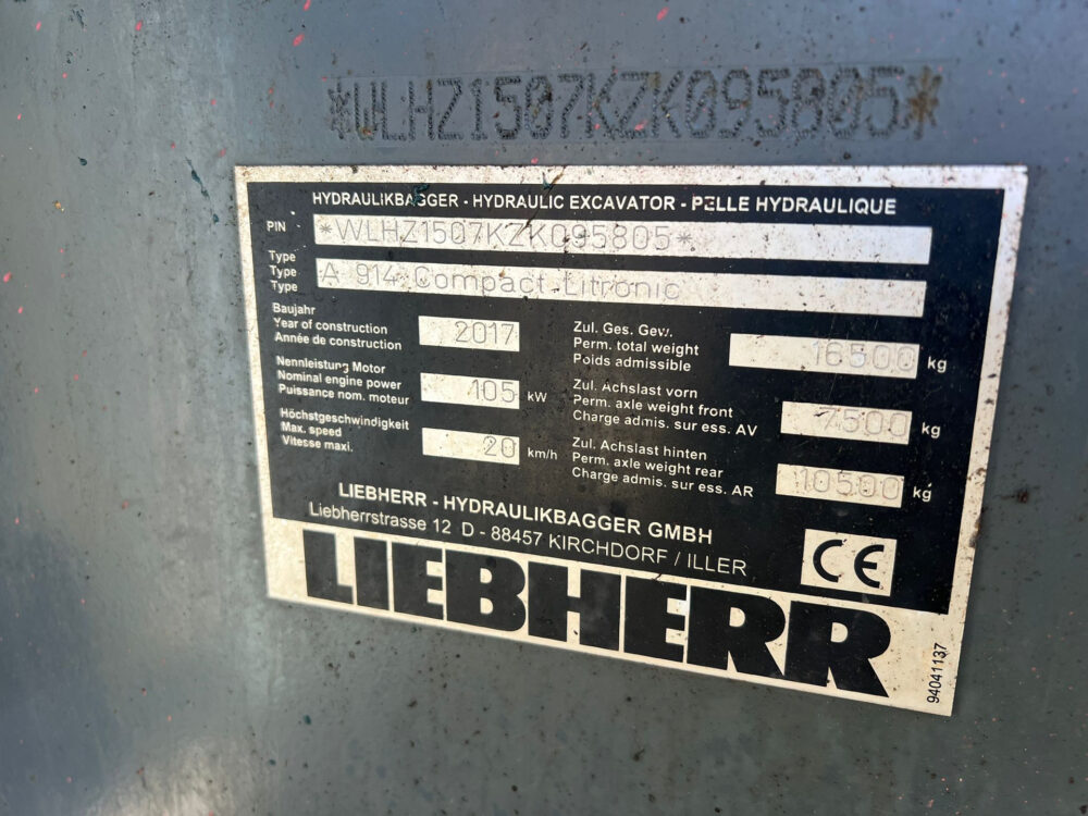 Liebherr A914  mobiele graafmachi