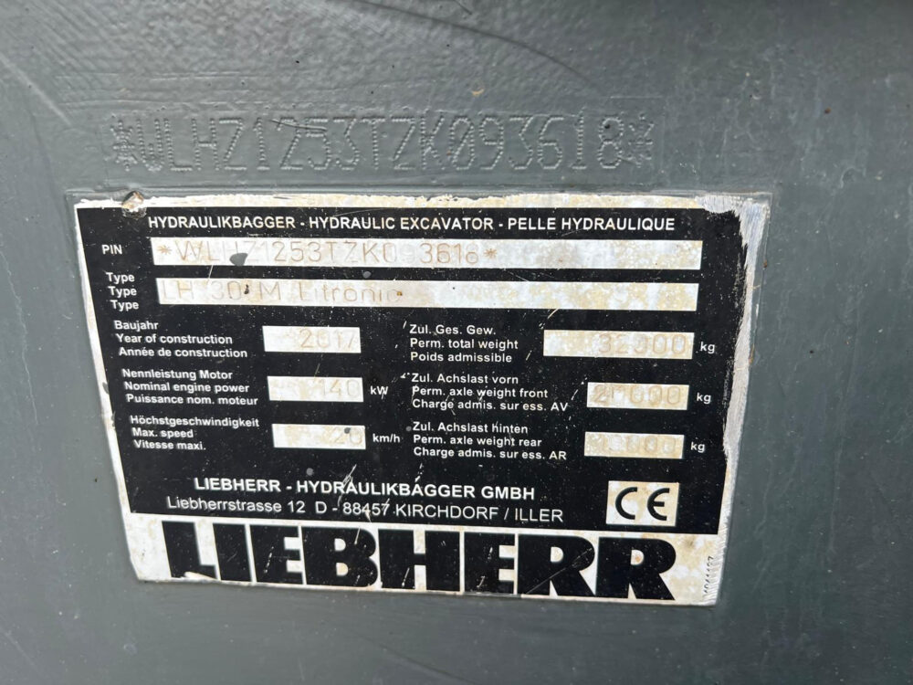 Liebherr LH30M litronic overslagmachine