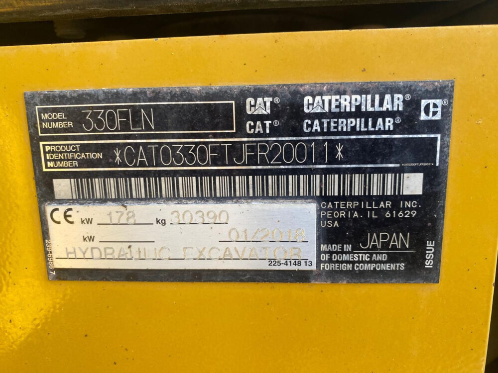 Caterpillar 330 FLN rupsgraafmachine
