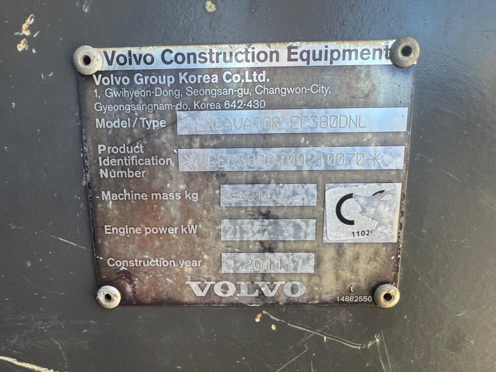 Volvo EC380 D rupsgraafmachine