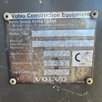 Volvo EC380 D rupsgraafmachine